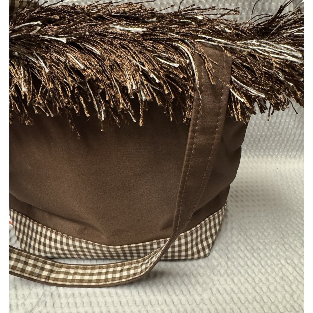 Abetta Accessories Western Fringe Tote Brown Gingham Cowboy Boot Floral‎ NWT Bag - Picture 10 of 16